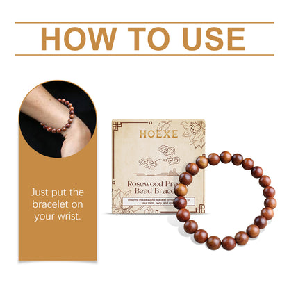 Rosewood Bracelet Unisex Everyday Decor With Rosewood Bracelet Beaded – photo 6 – Avaiya Gems