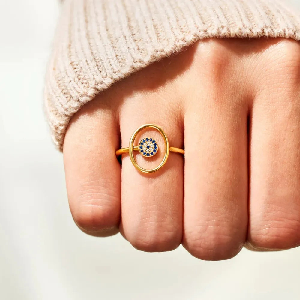 925 Sterling Silver Evil Eye Ring – Avaiya Gems