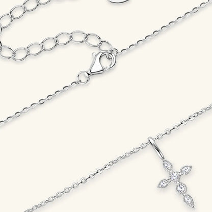 925 Sterling Silver Moissanite Cross Pendant Necklace – photo 5 – Avaiya Gems