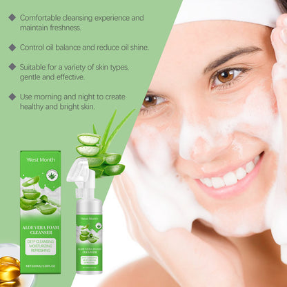 West&Month Aloe Vera Foam Cleanser Moisturizes, Moisturizes, Gently Cleanses Pores And Refreshes – photo 3 – Avaiya Gems