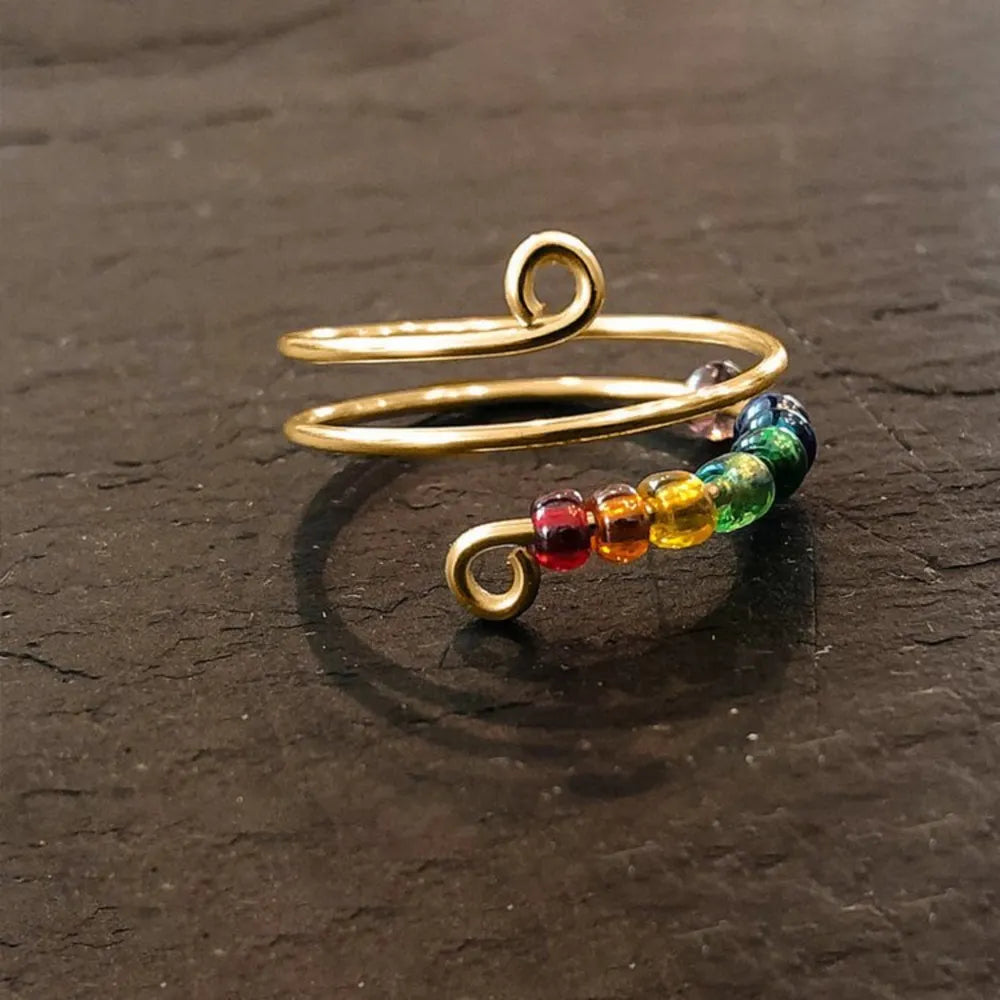 925 Sterling Silver Bead Wrap Ring – photo 3 – Avaiya Gems