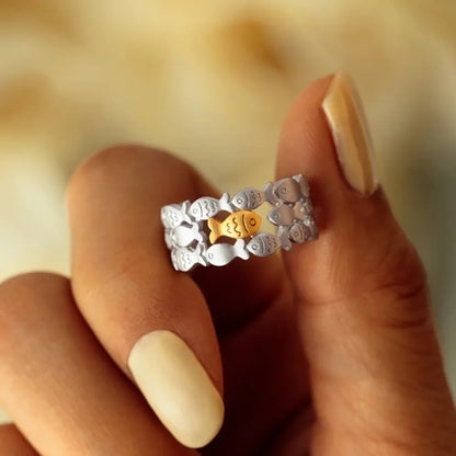925 Sterling Silver Fish Open Ring – photo 3 – Avaiya Gems