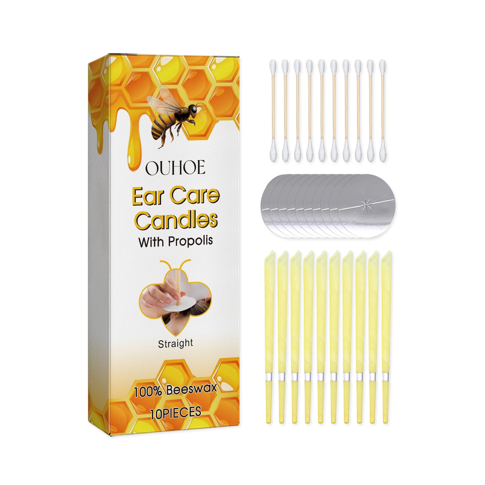 OUHOE Ear Candle Set For Soothing And Gentle Ear Cleansing Nourishing Care Honey Beeswax Ear Cand... – Avaiya Gems