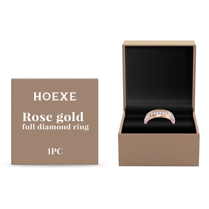 Hoexe Rose Gold Ring Ladies Light Luxury Rose Gold Jewelry Ring Delicate Everything With Niche Ring – Avaiya Gems