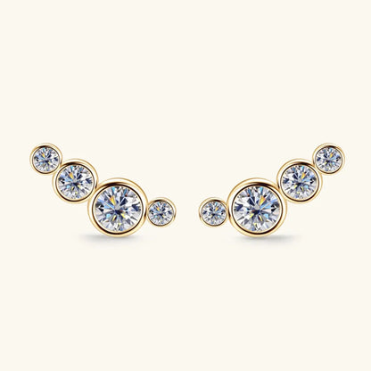 Moissanite 925 Sterling Silver Stud Earrings – photo 2 – Avaiya Gems