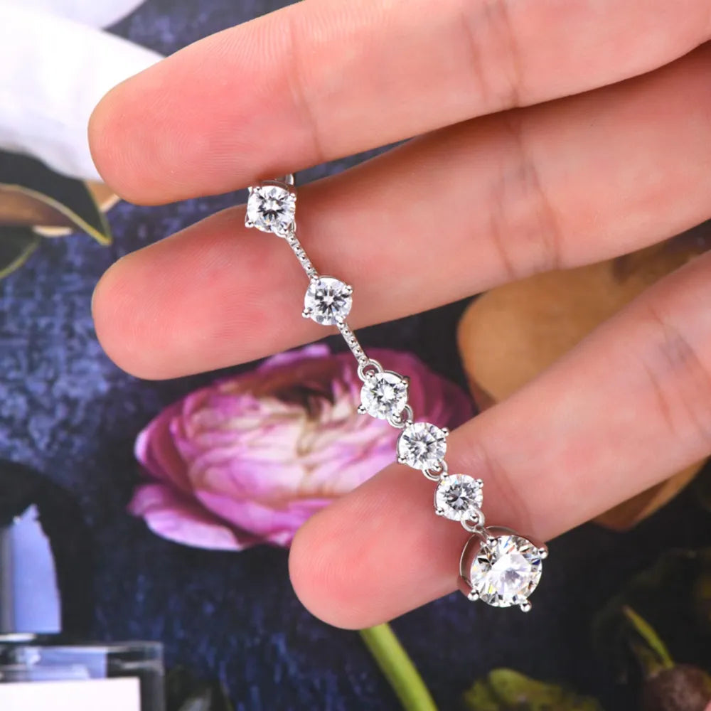 4 Carat Moissanite 925 Sterling Silver Earrings – photo 4 – Avaiya Gems