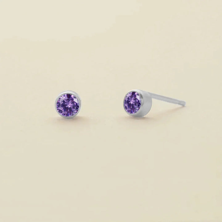 Birthstone Stud Earrings – Personalized Monthly Gemstone Jewelry