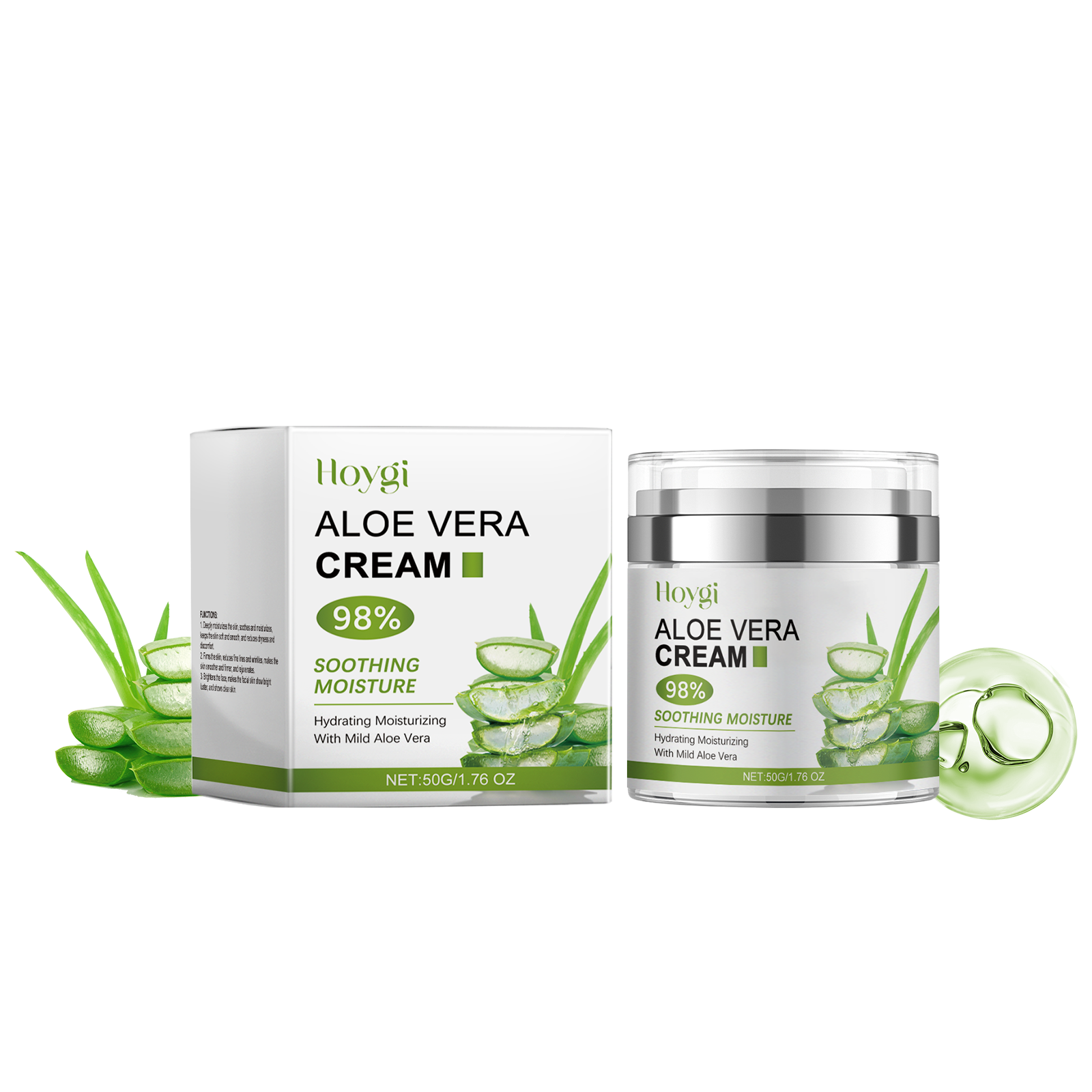 Hoygi Aloe Vera Moisturizing Cream, Gently Hydrates Moisturizing, Brightening And Tender Facial S... – Avaiya Gems
