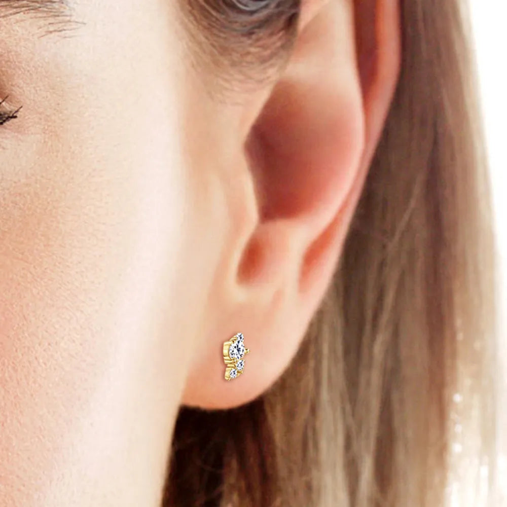 925 Sterling Silver Moissanite Stud Earrings – Avaiya Gems