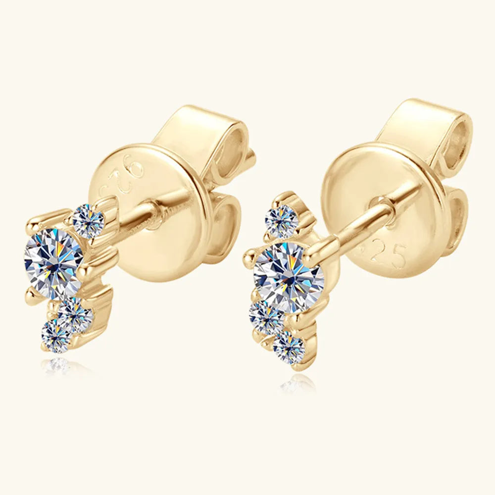 925 Sterling Silver Moissanite Stud Earrings – photo 4 – Avaiya Gems
