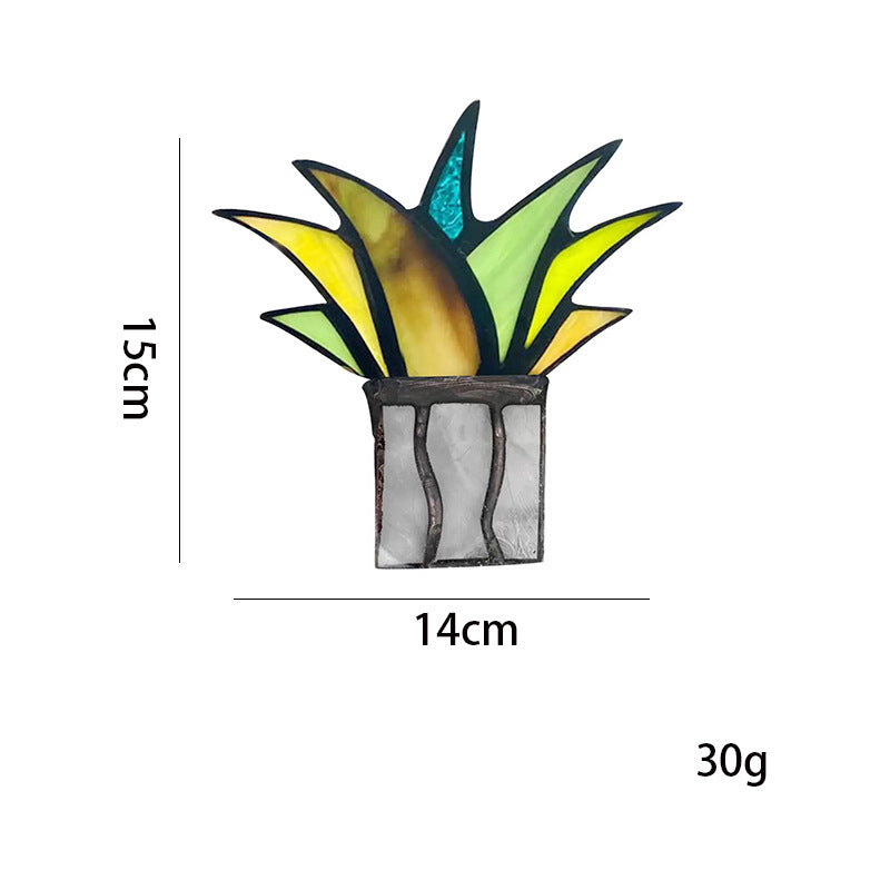 Classic Mini Agave Ornament Acrylic Aloe Vera Potted Plant Decor Garden Home Decoration – Avaiya Gems