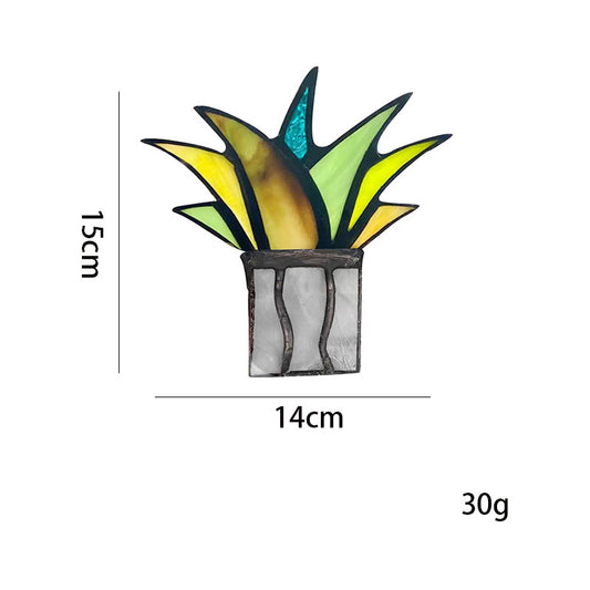 Classic Mini Agave Ornament Acrylic Aloe Vera Potted Plant Decor Garden Home Decoration – Avaiya Gems