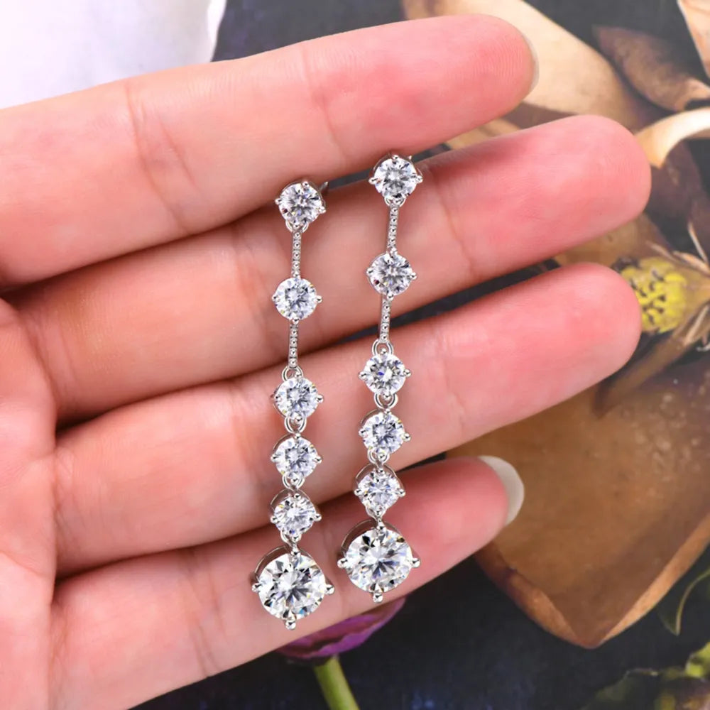 4 Carat Moissanite 925 Sterling Silver Earrings – photo 5 – Avaiya Gems