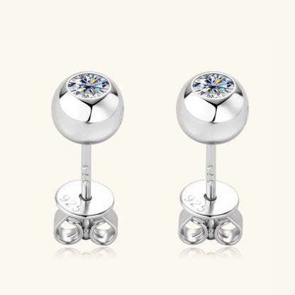 Moissanite 925 Sterling Silver Stud Earrings – photo 4 – Avaiya Gems