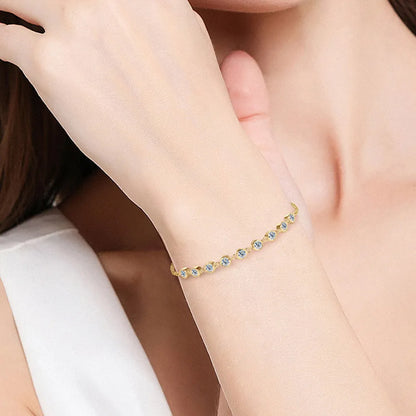 Inlaid Moissanite 925 Sterling Silver Bracelet – Avaiya Gems