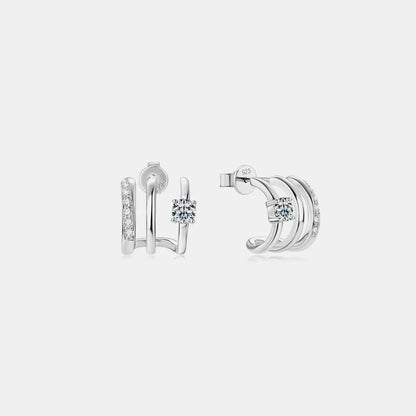 Moissanite 925 Sterling Silver Earrings – photo 2 – Avaiya Gems