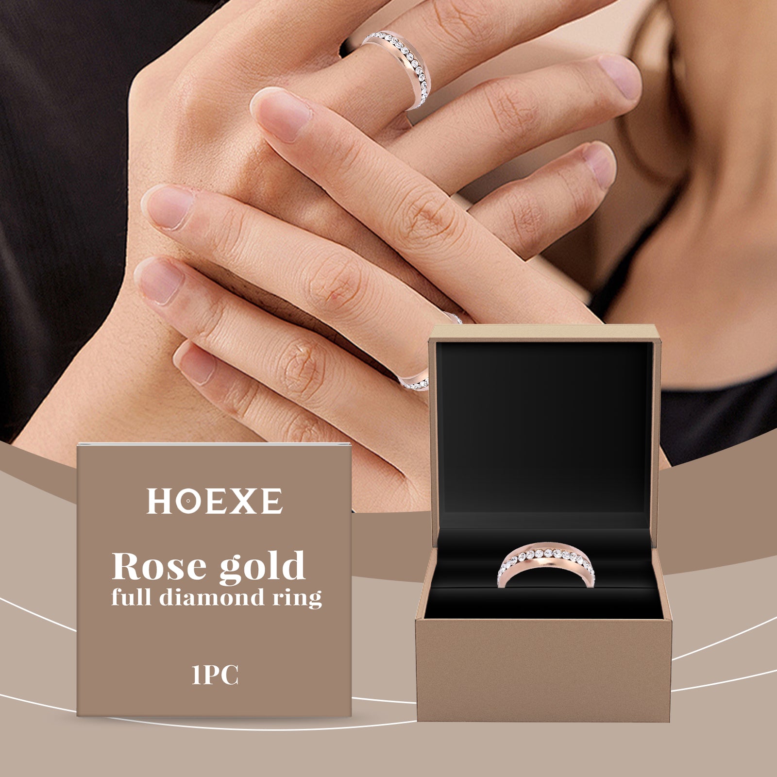 Hoexe Rose Gold Ring Ladies Light Luxury Rose Gold Jewelry Ring Delicate Everything With Niche Ring – photo 2 – Avaiya Gems