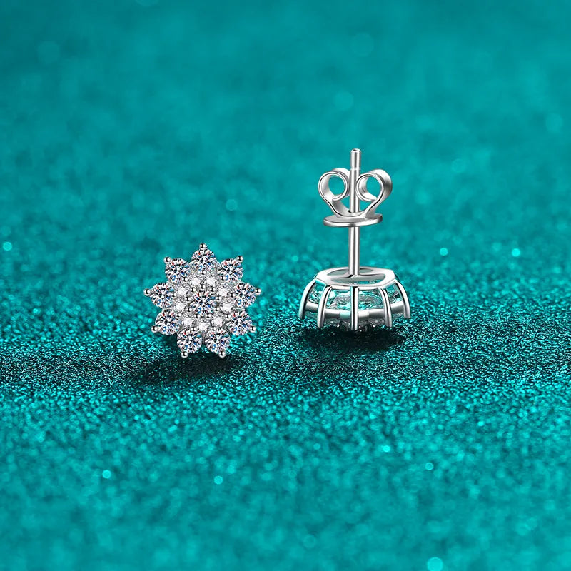 925 Sterling Silver Moissanite Zircon Stud Earrings – photo 2 – Avaiya Gems