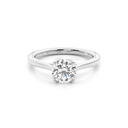 Floral Shank Engagement Rings