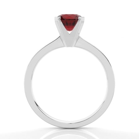 4 Prong Round Ruby Diamond Engagement Ring – alternate view
