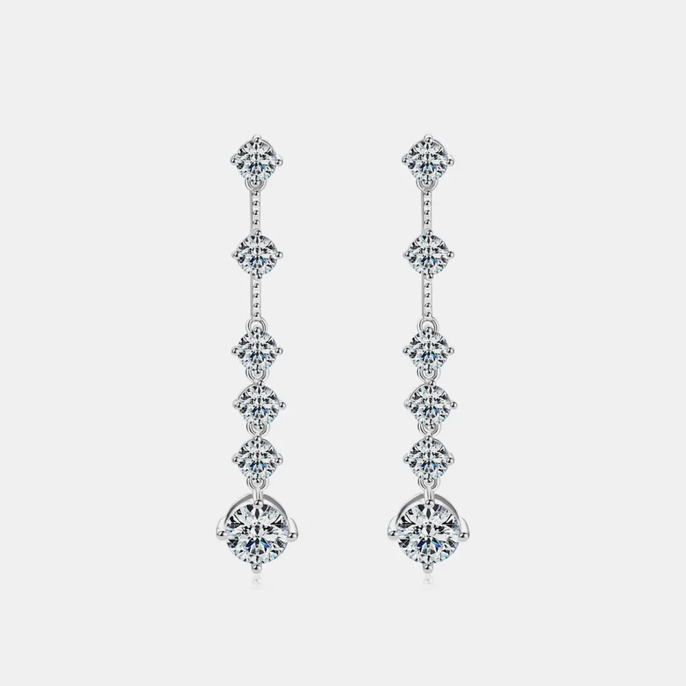 4 Carat Moissanite 925 Sterling Silver Earrings – photo 9 – Avaiya Gems
