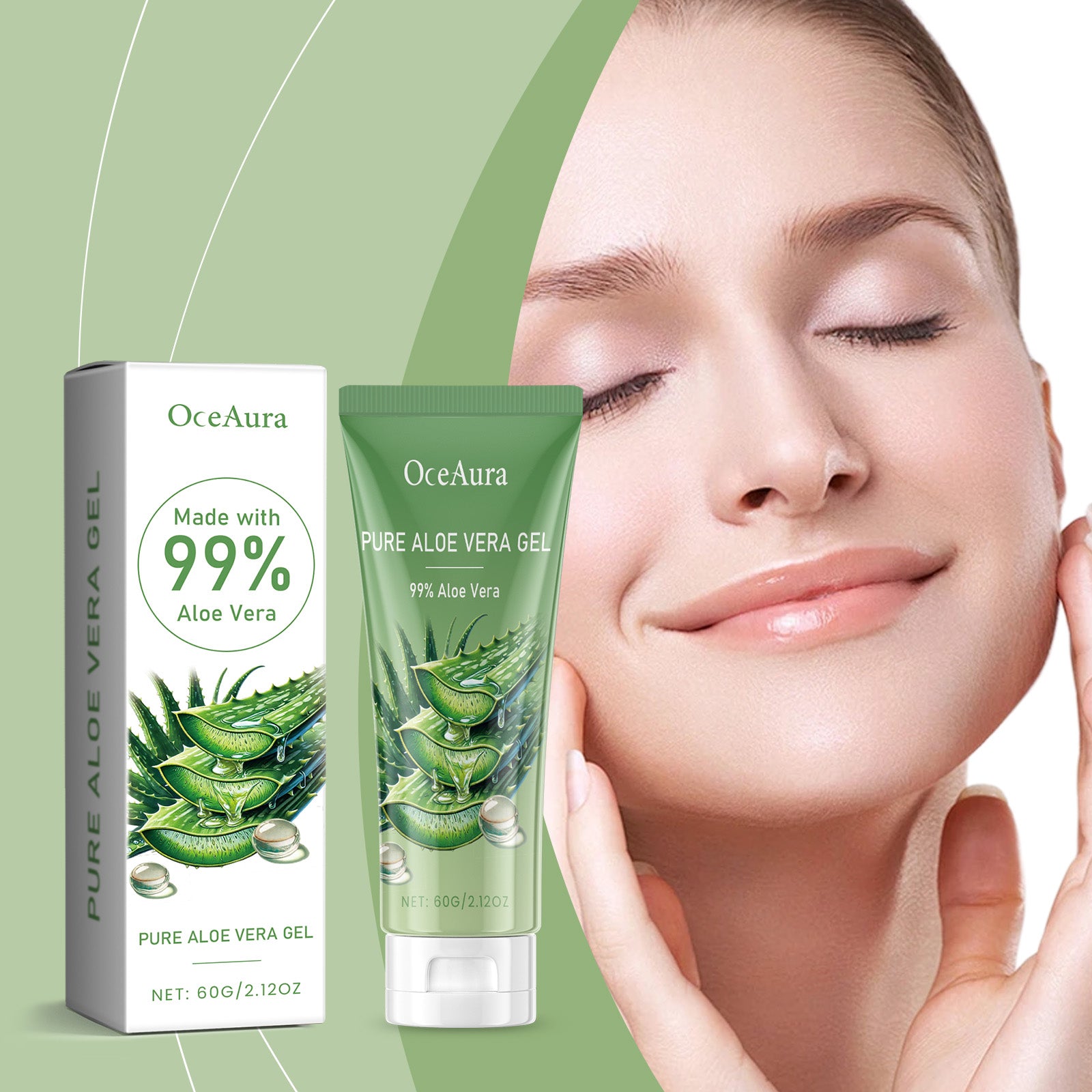 Aloe Vera Skin Care Gel, Moisturizing Facial Moisturizing Acne Skin Moisturizing After Sun Soothi... – photo 3 – Avaiya Gems