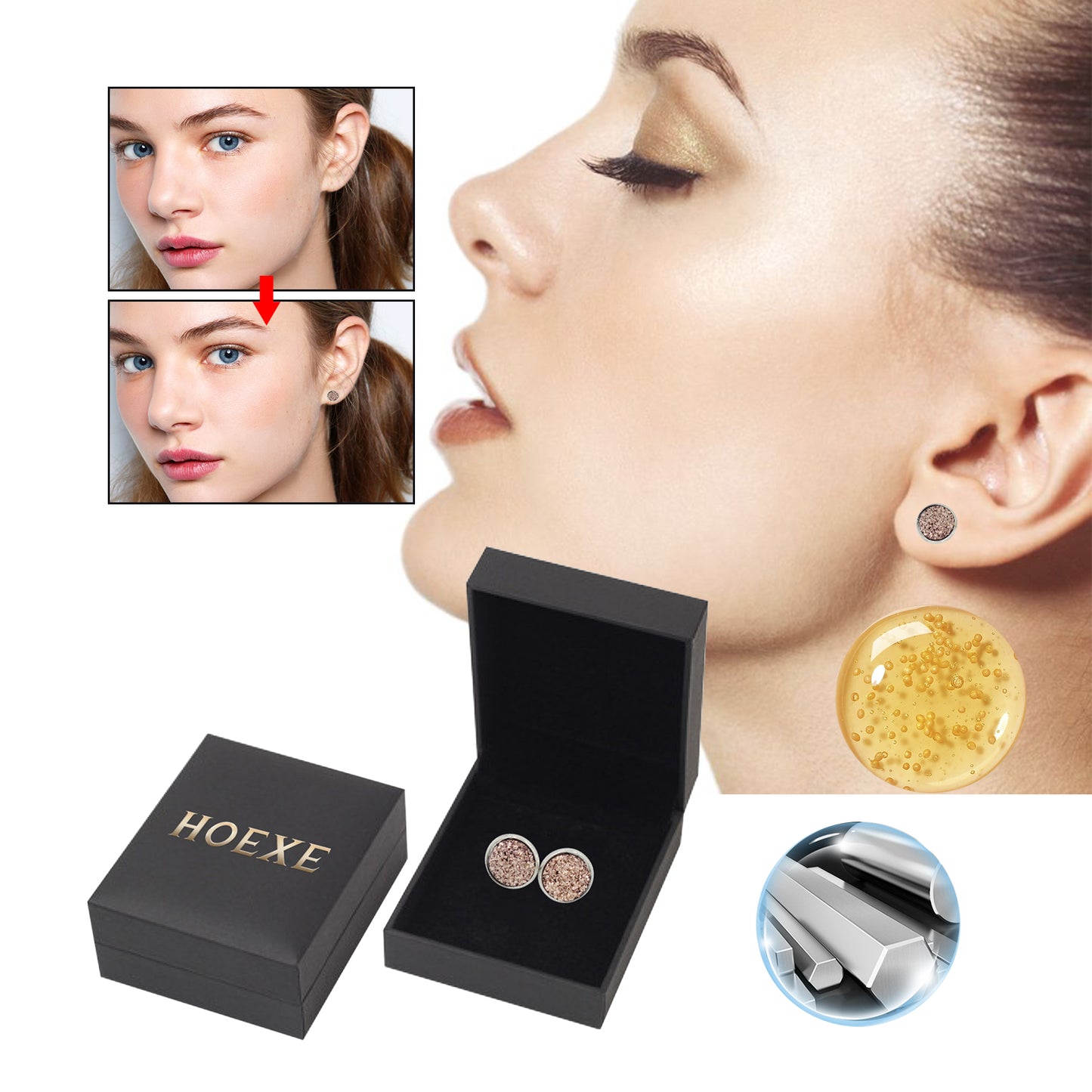 Magnetic Earrings, No Piercing Earrings Clear Jawline Lines To Create A Beautiful Figure – photo 2 – Avaiya Gems