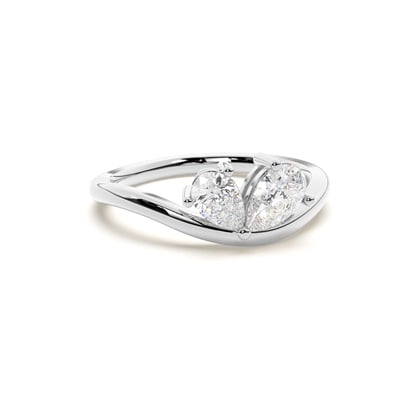 Toi Et Moi Sweetheart Diamond Engagement Ring