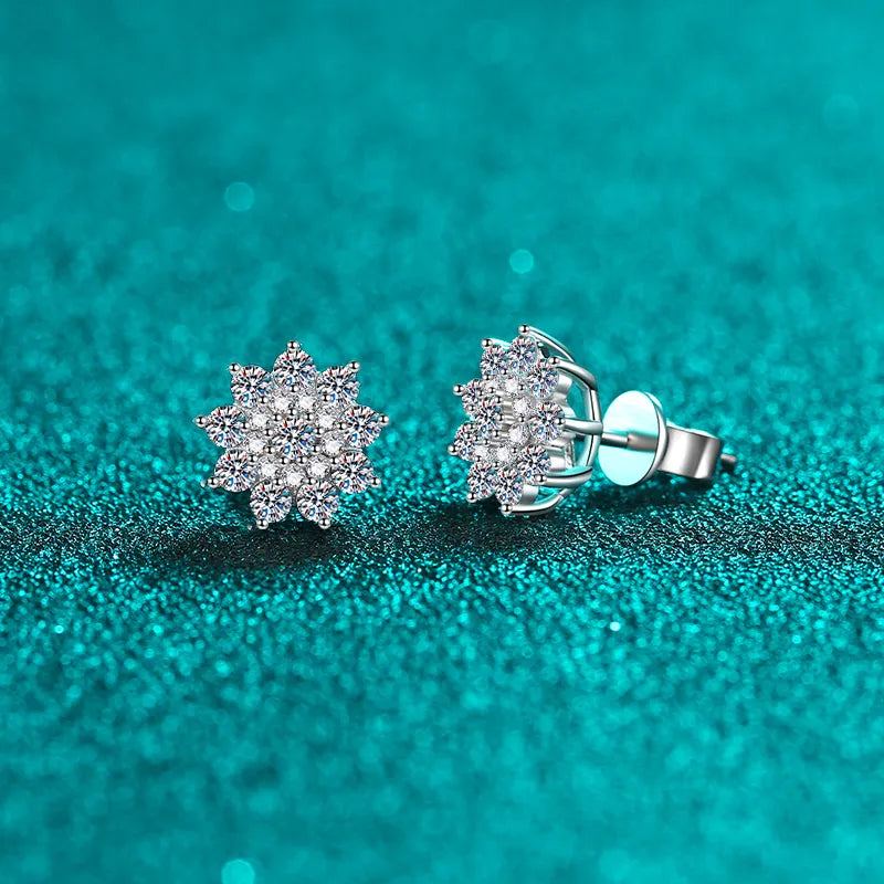 925 Sterling Silver Moissanite Zircon Stud Earrings – photo 3 – Avaiya Gems