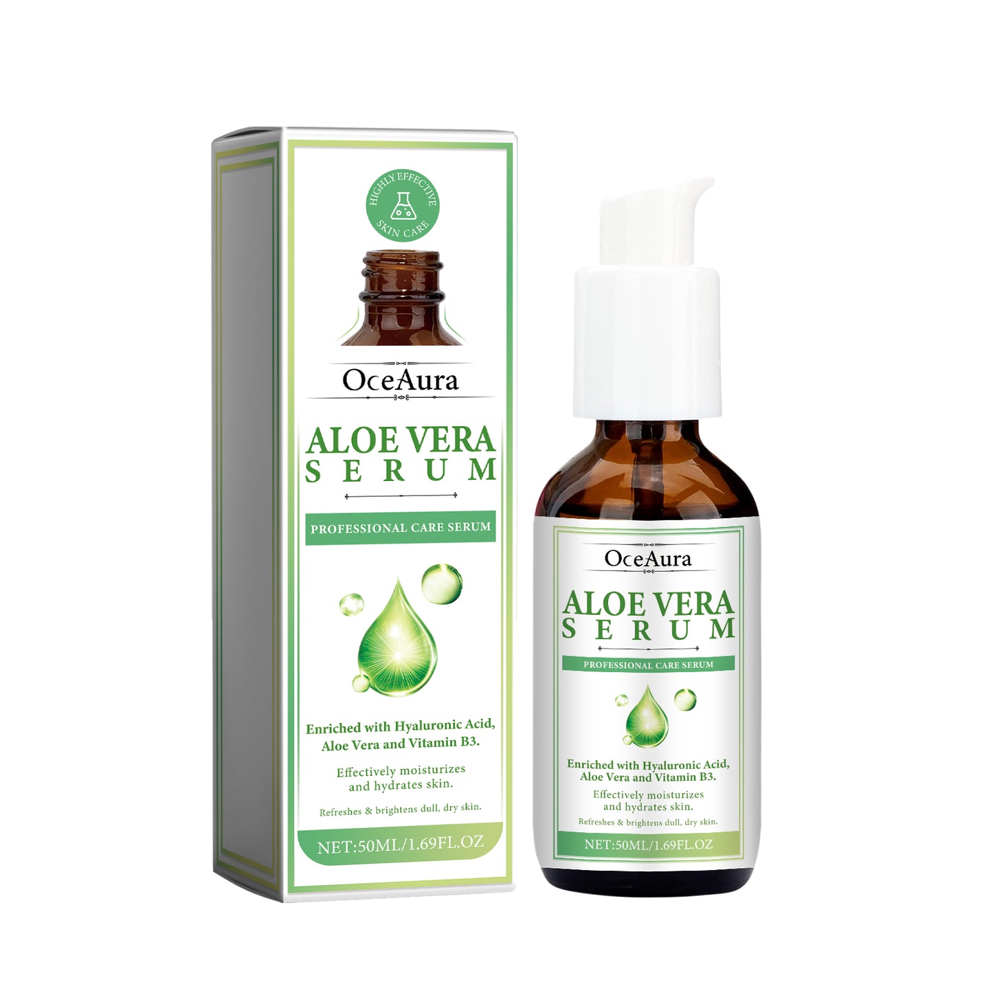 Aloe Vera Serum, Repair Dry Skin Moisturizes And Hydrates To Lighten Pimples And Seal Delicate Po... – Avaiya Gems