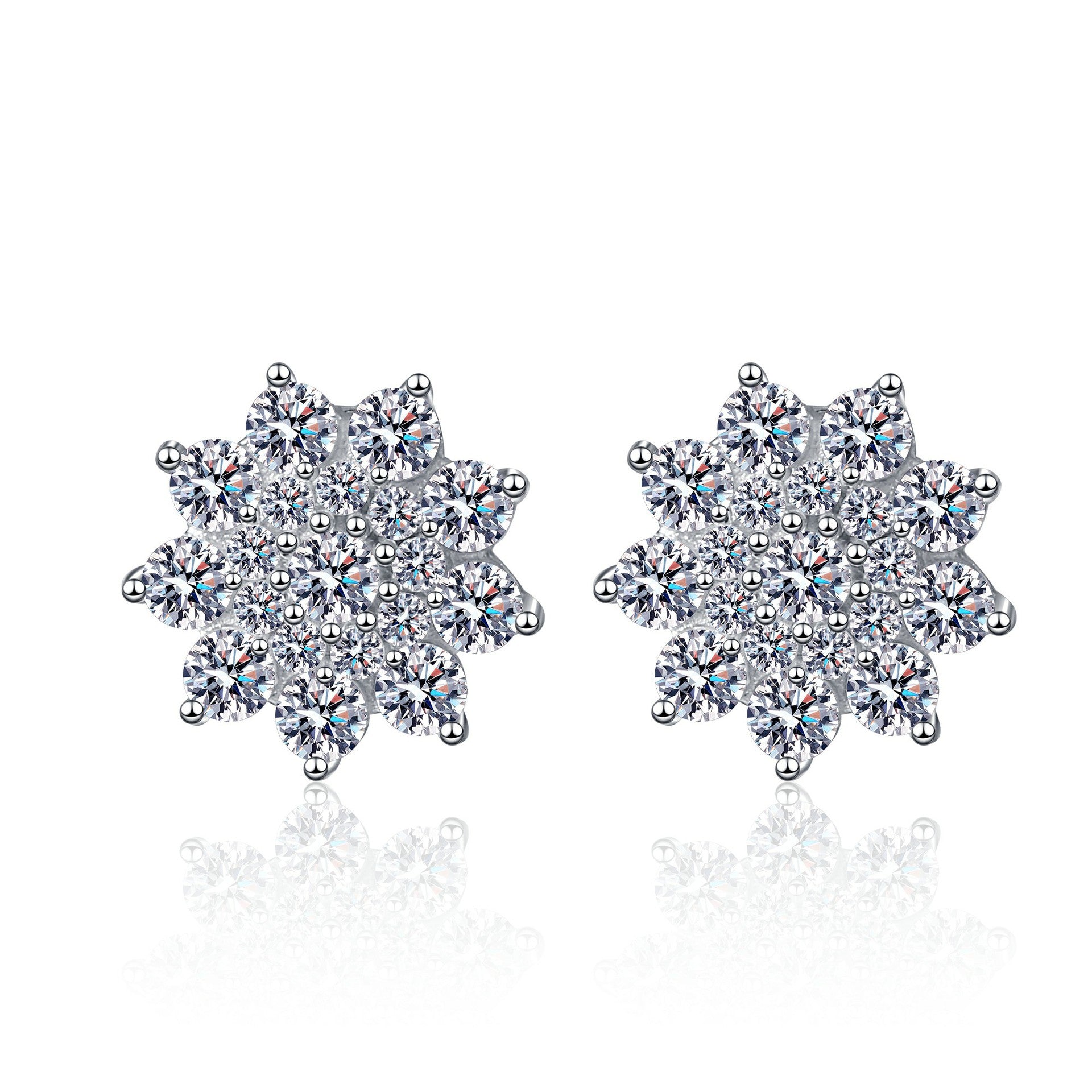 925 Sterling Silver Moissanite Zircon Stud Earrings – Avaiya Gems