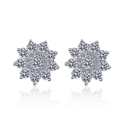 925 Sterling Silver Moissanite Zircon Stud Earrings – Avaiya Gems