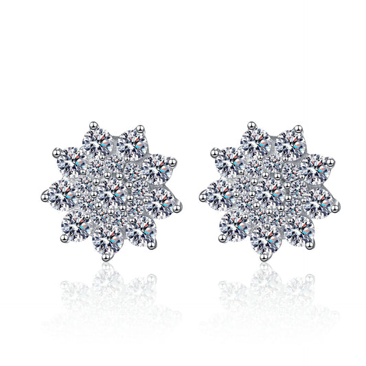 925 Sterling Silver Moissanite Zircon Stud Earrings – Avaiya Gems