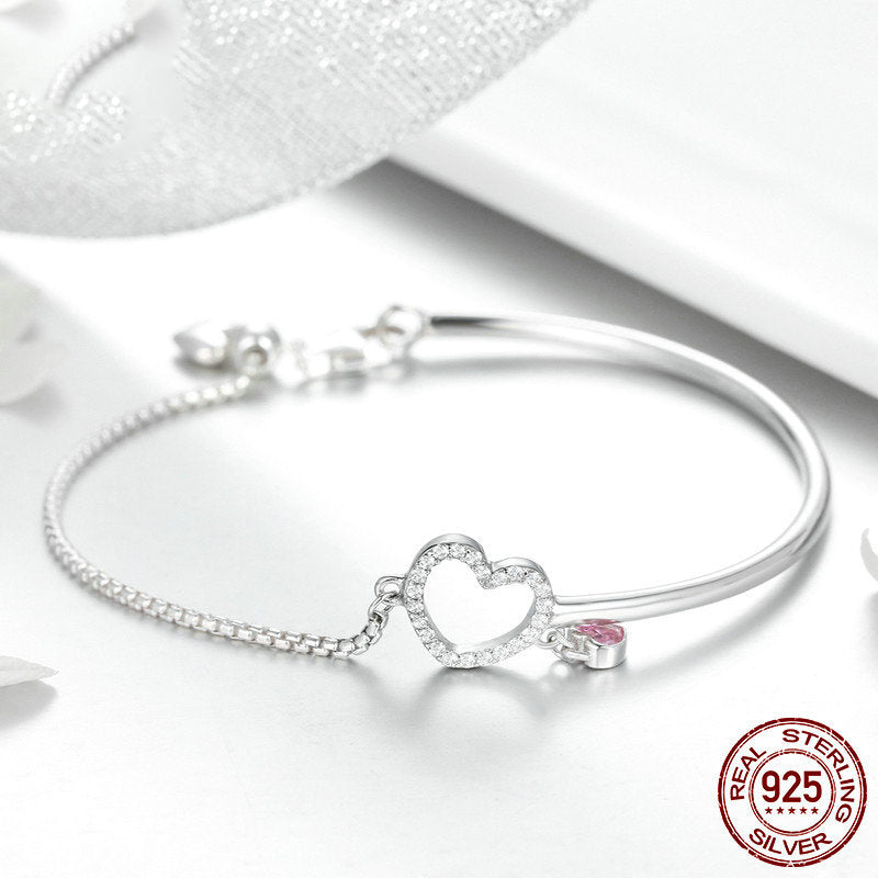 S925 pure silver women's silver bracelet
