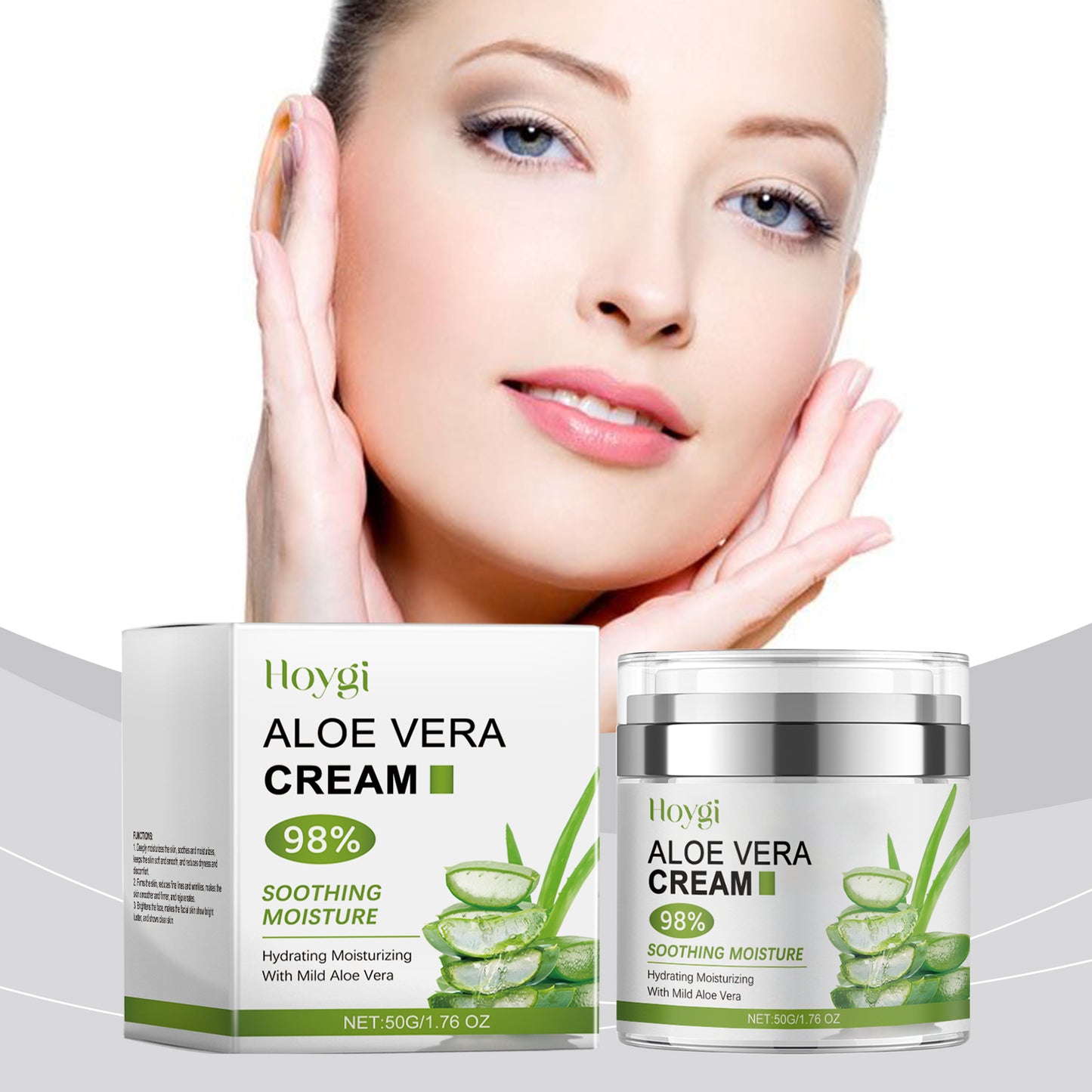 Hoygi Aloe Vera Moisturizing Cream, Gently Hydrates Moisturizing, Brightening And Tender Facial S... – photo 2 – Avaiya Gems