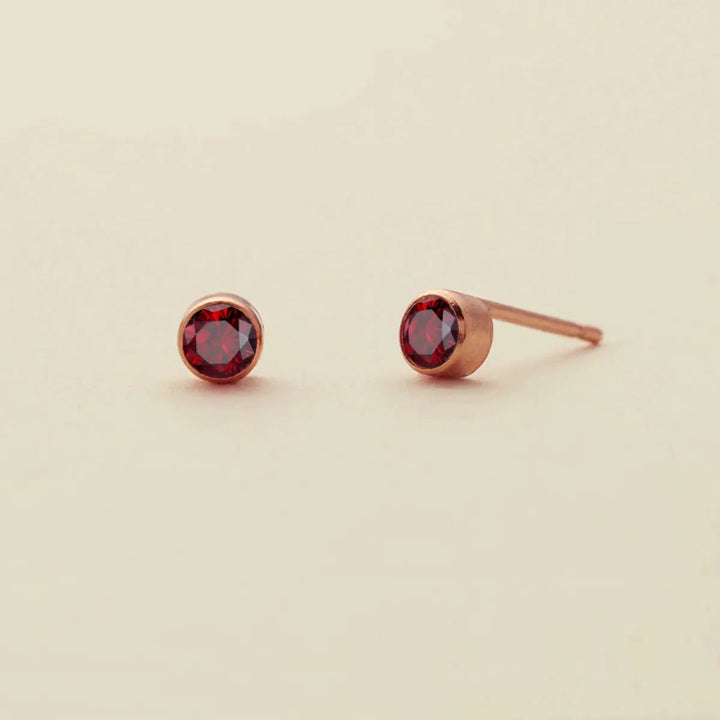 Birthstone Stud Earrings – Personalized Monthly Gemstone Jewelry