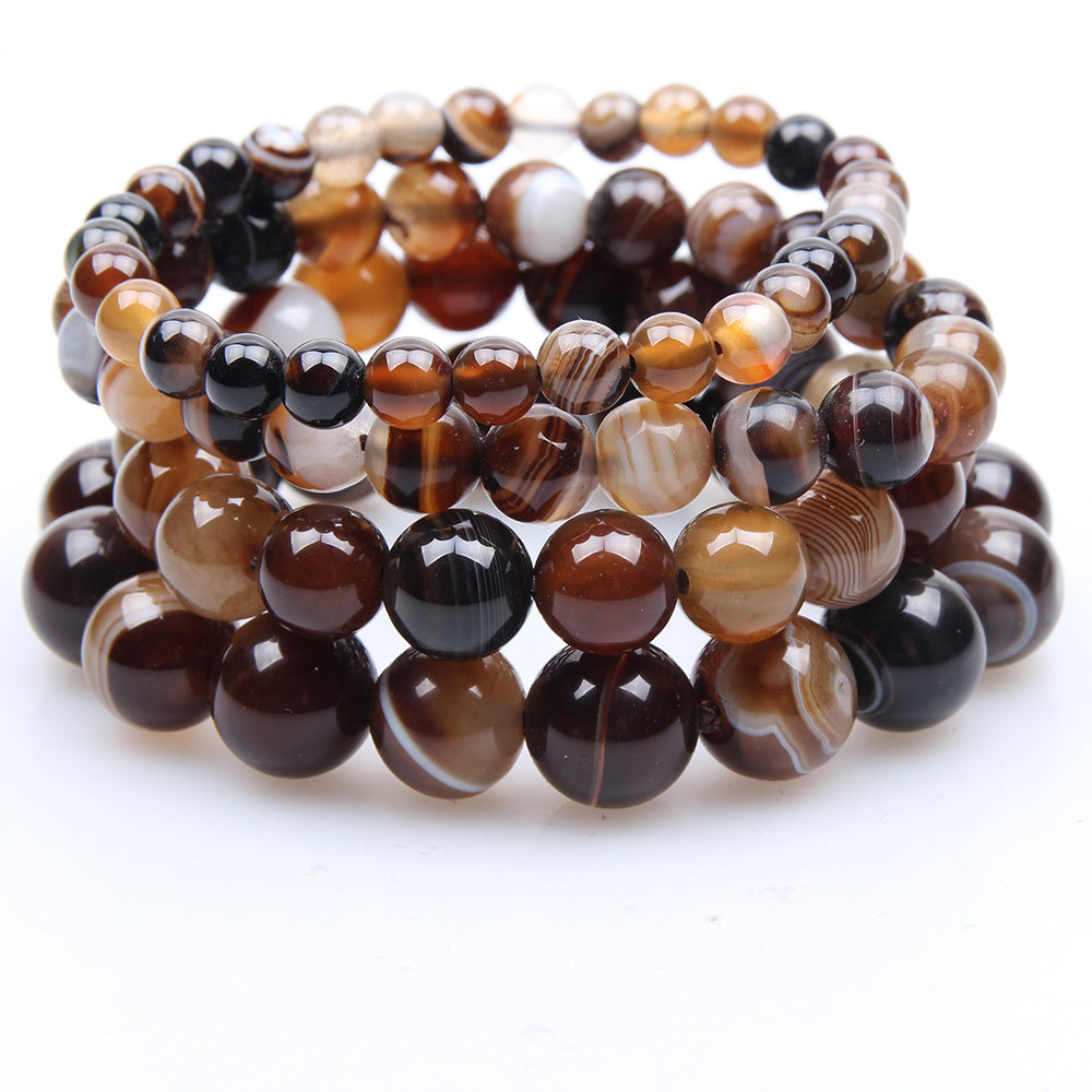 Coffee Agate Gemstone Bracelet – Natural Healing Crystal Jewelry