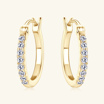 925 Sterling Silver Moissanite Huggie Earrings – photo 2 – Avaiya Gems