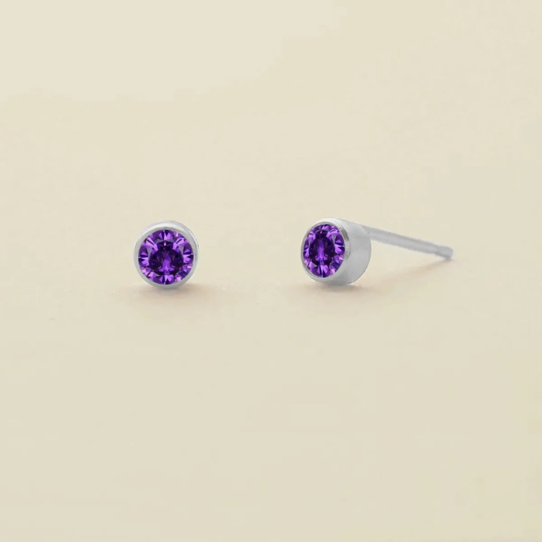 Birthstone Stud Earrings – Personalized Monthly Gemstone Jewelry