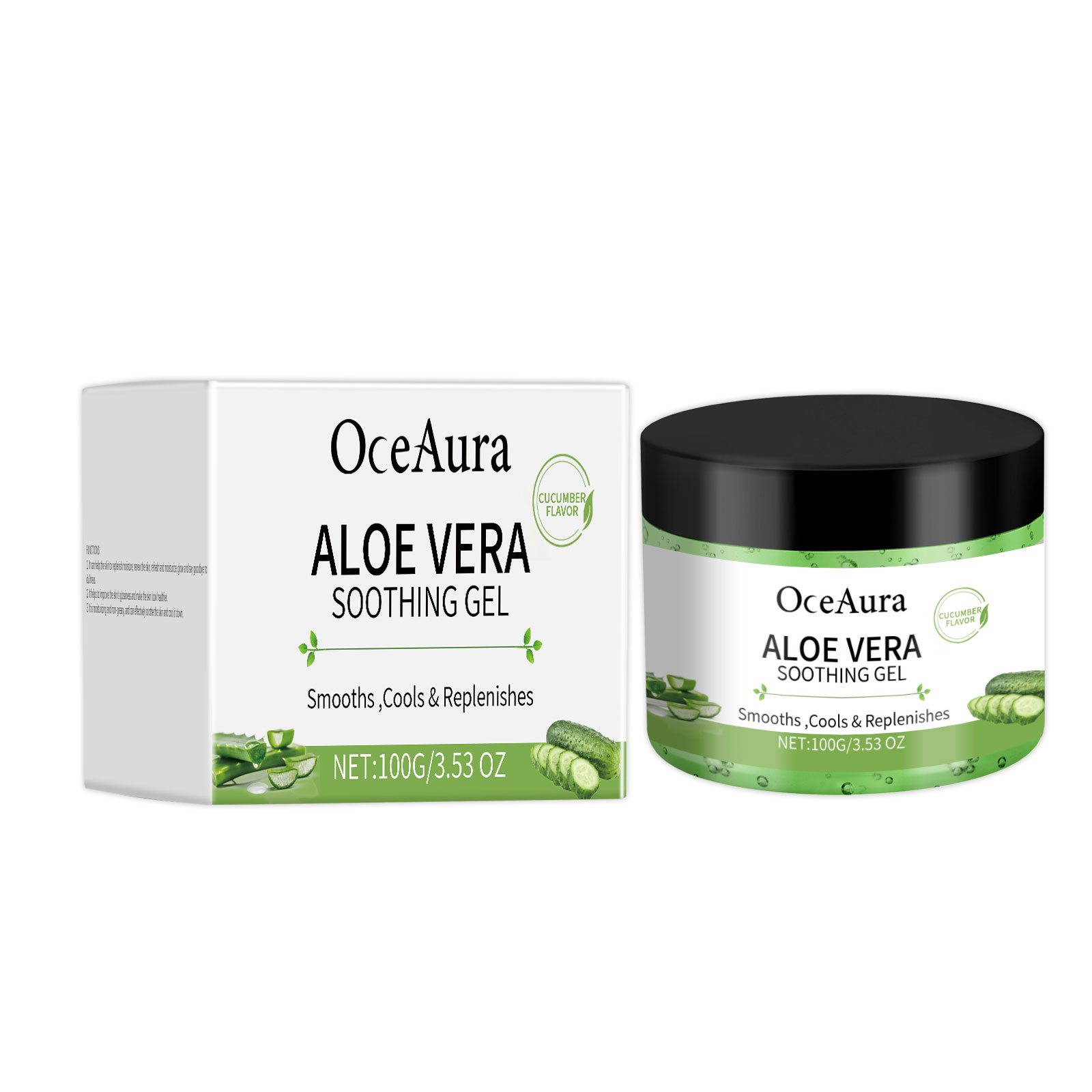 OceAura Aloe Vera Cucumber Gel, Moisturizing And Cooling Body Care Moisturizing And Refreshing Sk... – photo 5 – Avaiya Gems