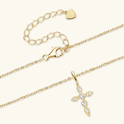 925 Sterling Silver Moissanite Cross Pendant Necklace – photo 2 – Avaiya Gems