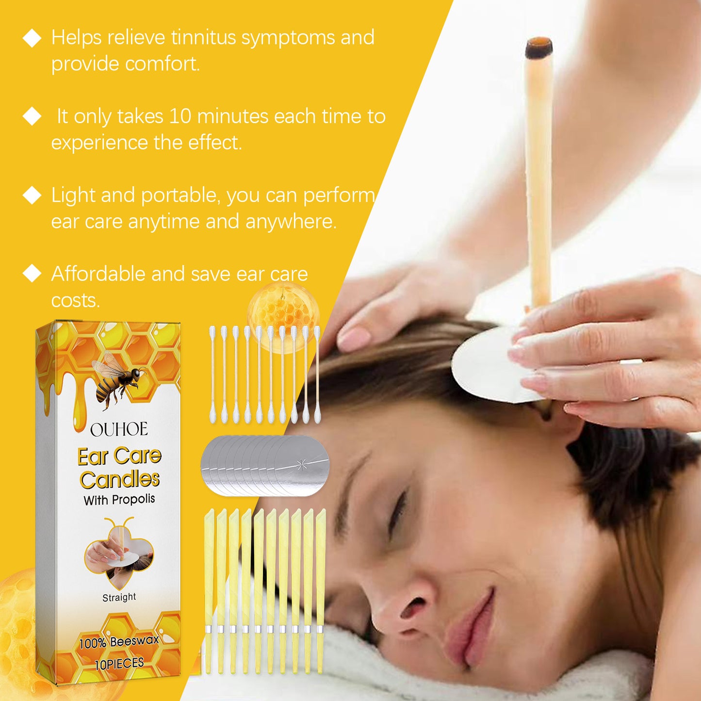 OUHOE Ear Candle Set For Soothing And Gentle Ear Cleansing Nourishing Care Honey Beeswax Ear Cand... – photo 4 – Avaiya Gems