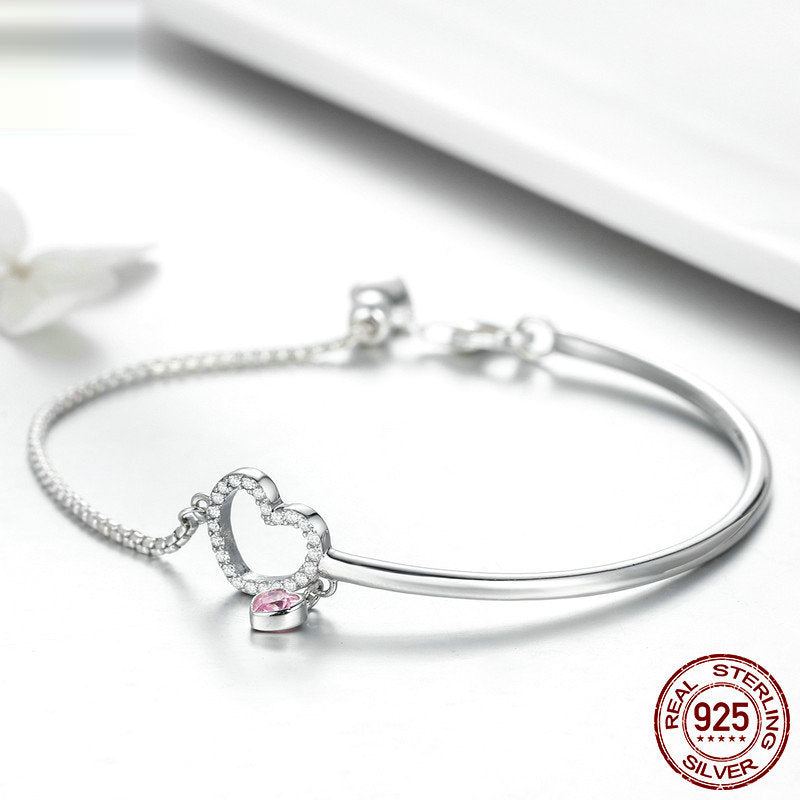 S925 pure silver women's silver bracelet
