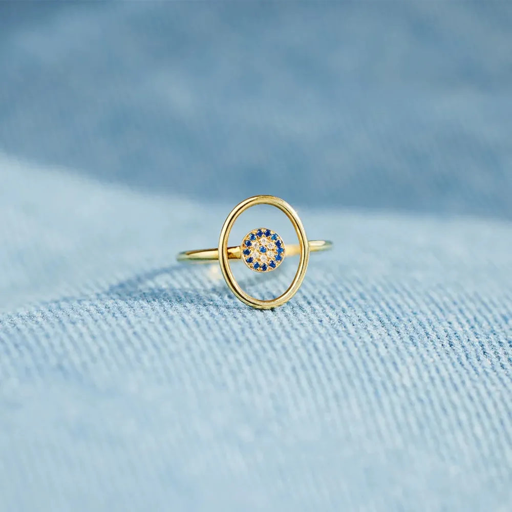 925 Sterling Silver Evil Eye Ring – photo 3 – Avaiya Gems