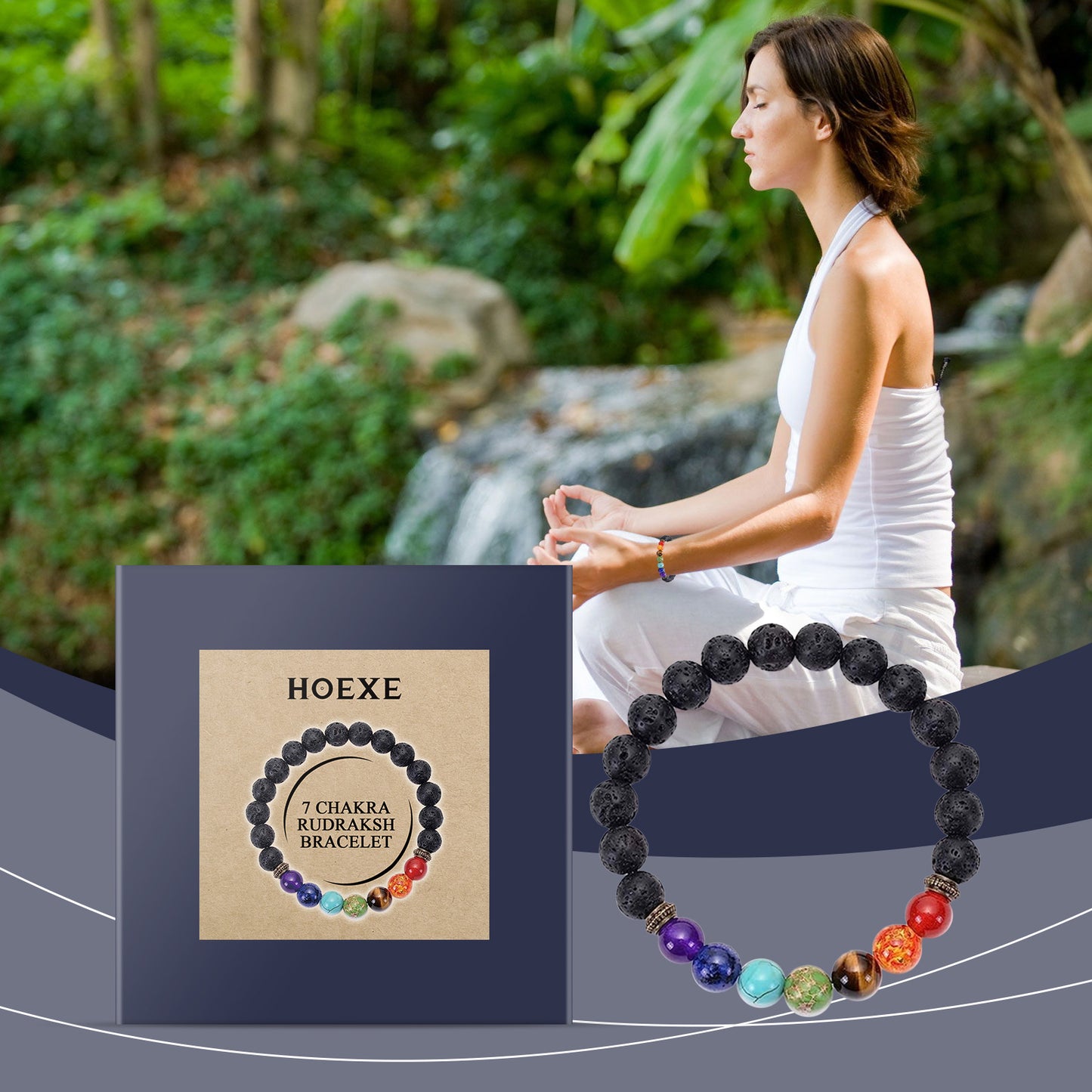 Colorful Volcanic Stone Bracelet Jewelry Beads Bracelet Colorful Volcanic Stone Bracelet Adjustab... – photo 2 – Avaiya Gems