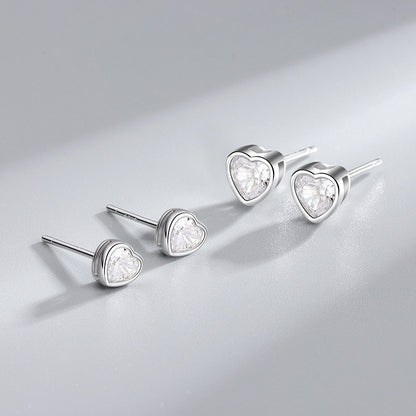 S925 sterling silver heart-shaped zircon earrings – Avaiya Gems