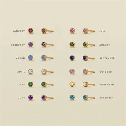 Birthstone Stud Earrings – Personalized Monthly Gemstone Jewelry – photo 5 – Avaiya Gems