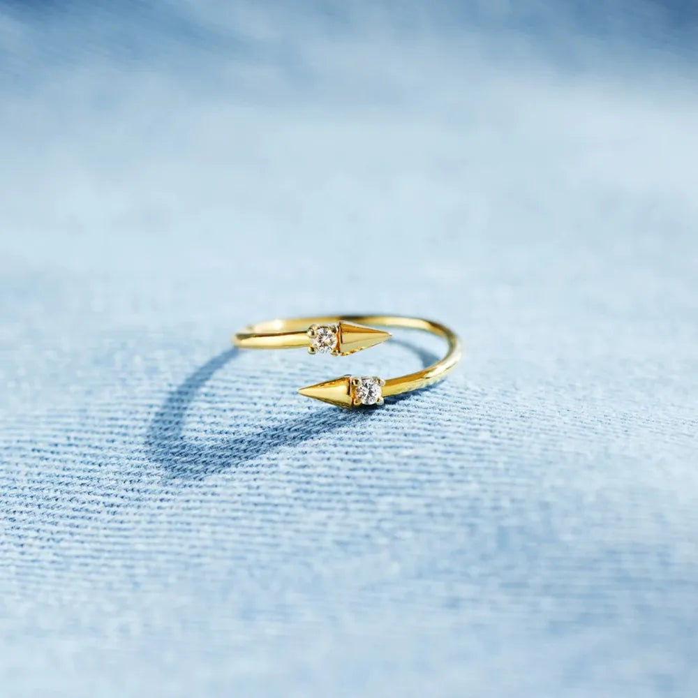 925 Sterling Silver Inlaid Zircon Bypass Ring – photo 2 – Avaiya Gems