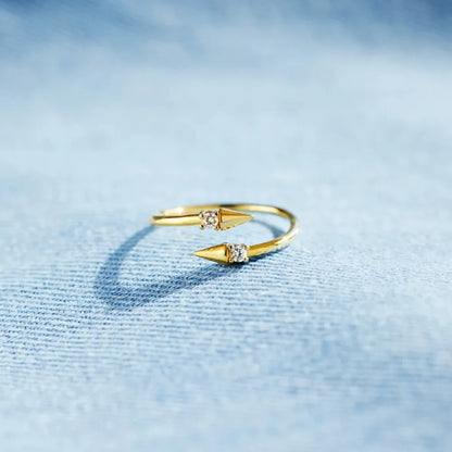 925 Sterling Silver Inlaid Zircon Bypass Ring – photo 2 – Avaiya Gems