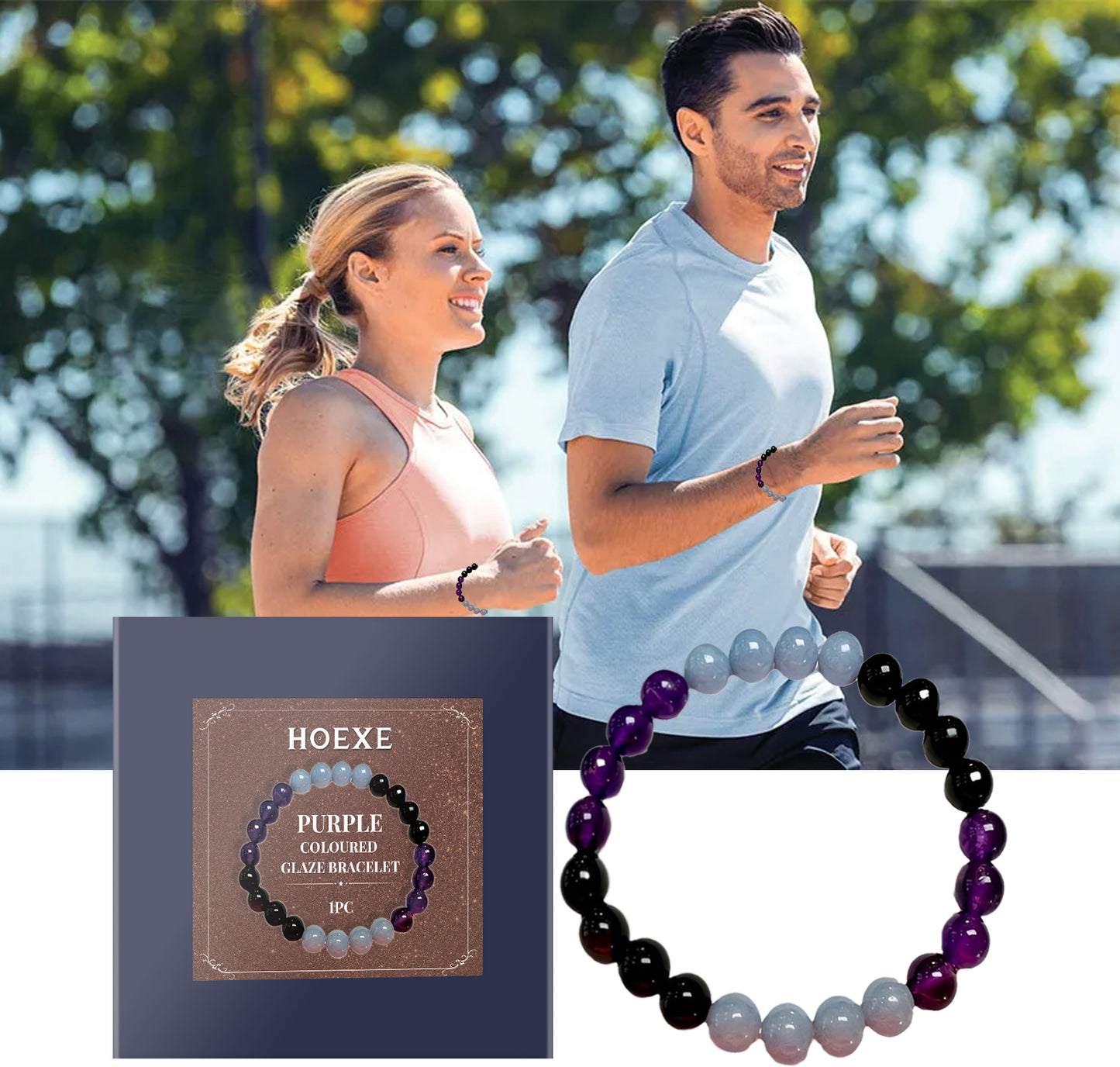 Purple Glass Bracelet, Glass Crystal Personality Fashion Decorative Clothing Accessories Hand Bea... – Avaiya Gems